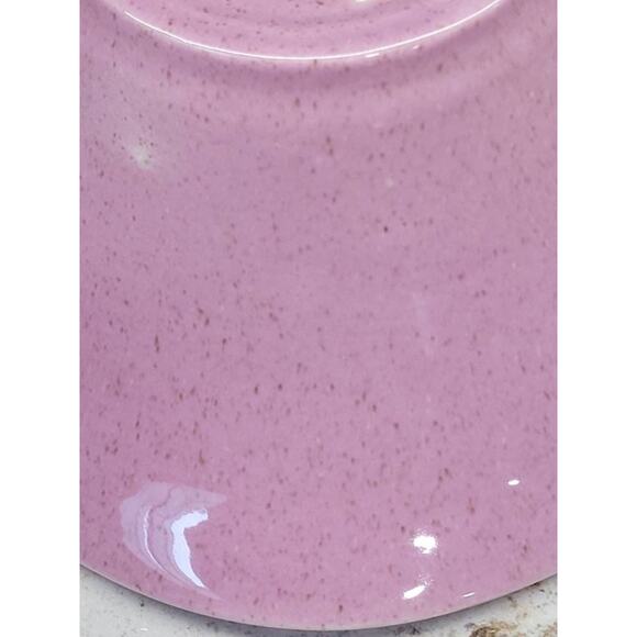 Vintage Bowl Red Wing Pottery, USA C-1 Rose Pink Orchid Speckled, Wavy Flared - Picture 5 of 6